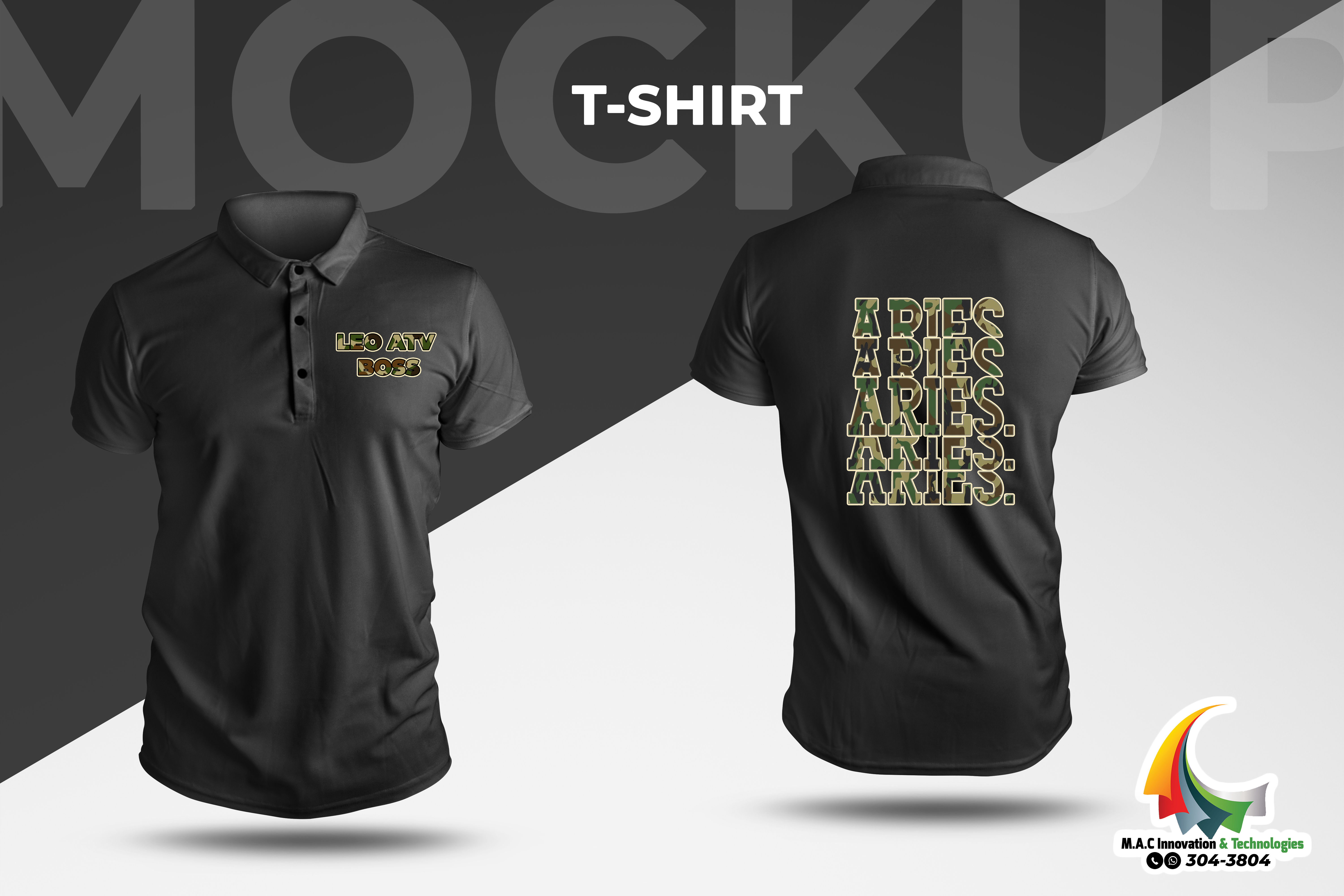 Aries Army T Shirt Back and Front